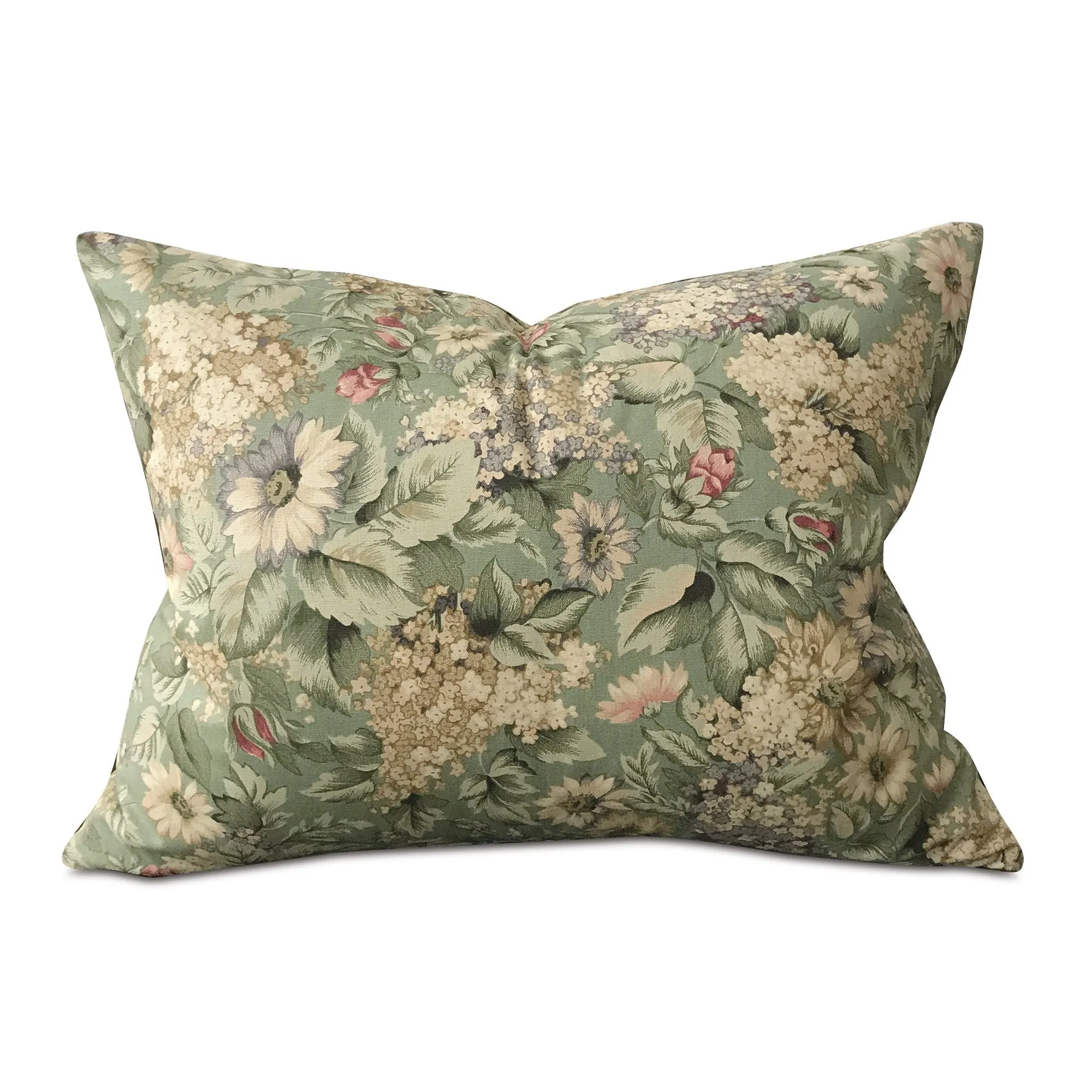 Pastel Floral English Garden Lumbar Pillow Cover 15x26