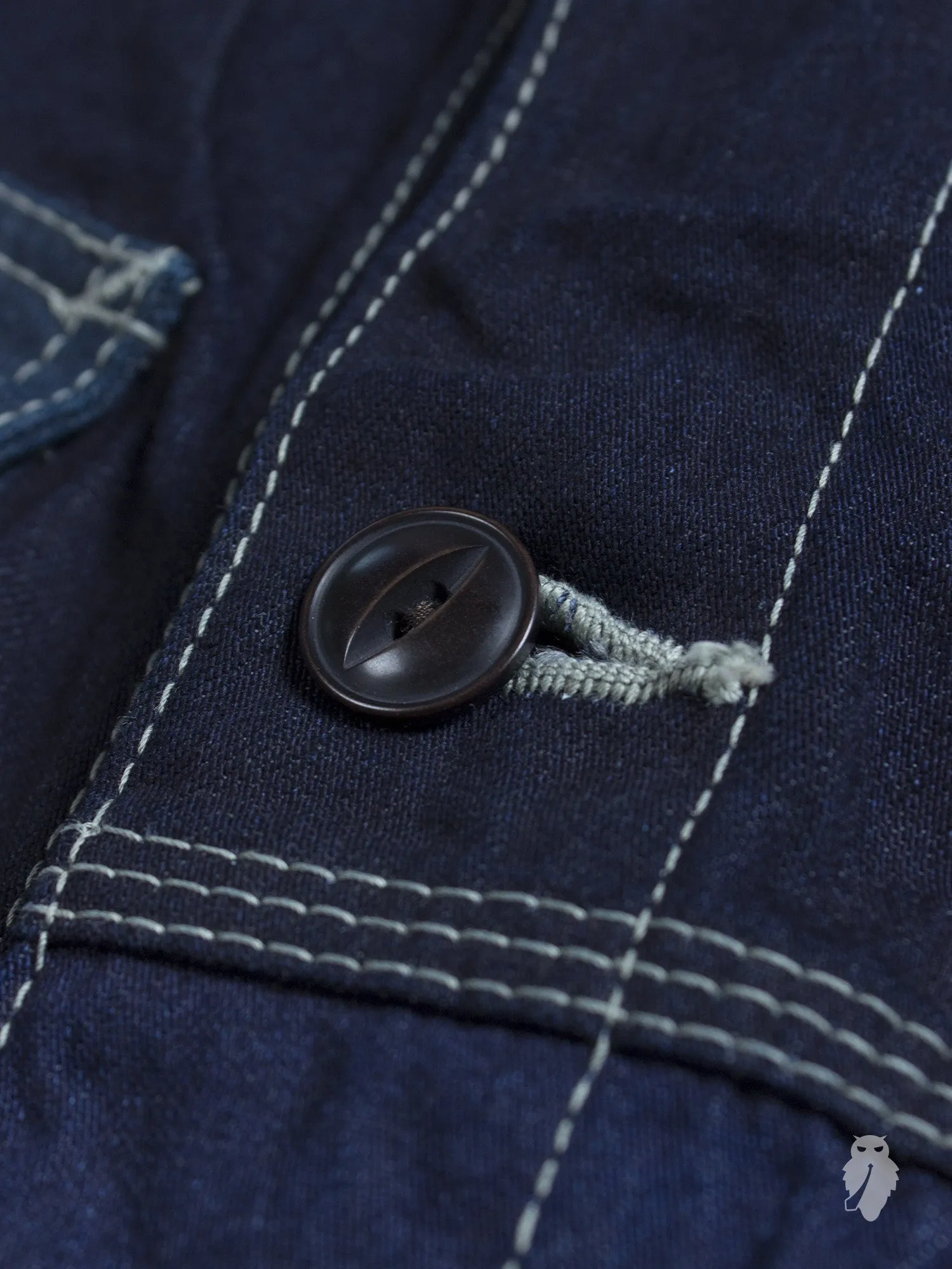 Patchwork Coverall Jacket in Indigo