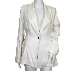 Ramy Brook Women's Sheridan Side Lace-up Jacket Ivory Sz 2