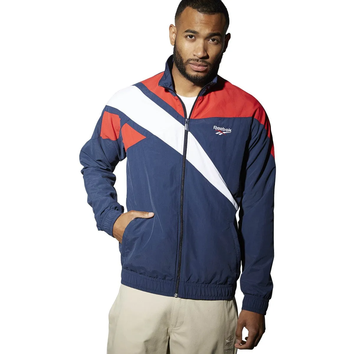 Reebok Men's Classics Archive Vector Tracktop Collegiate Navy/Primal Red