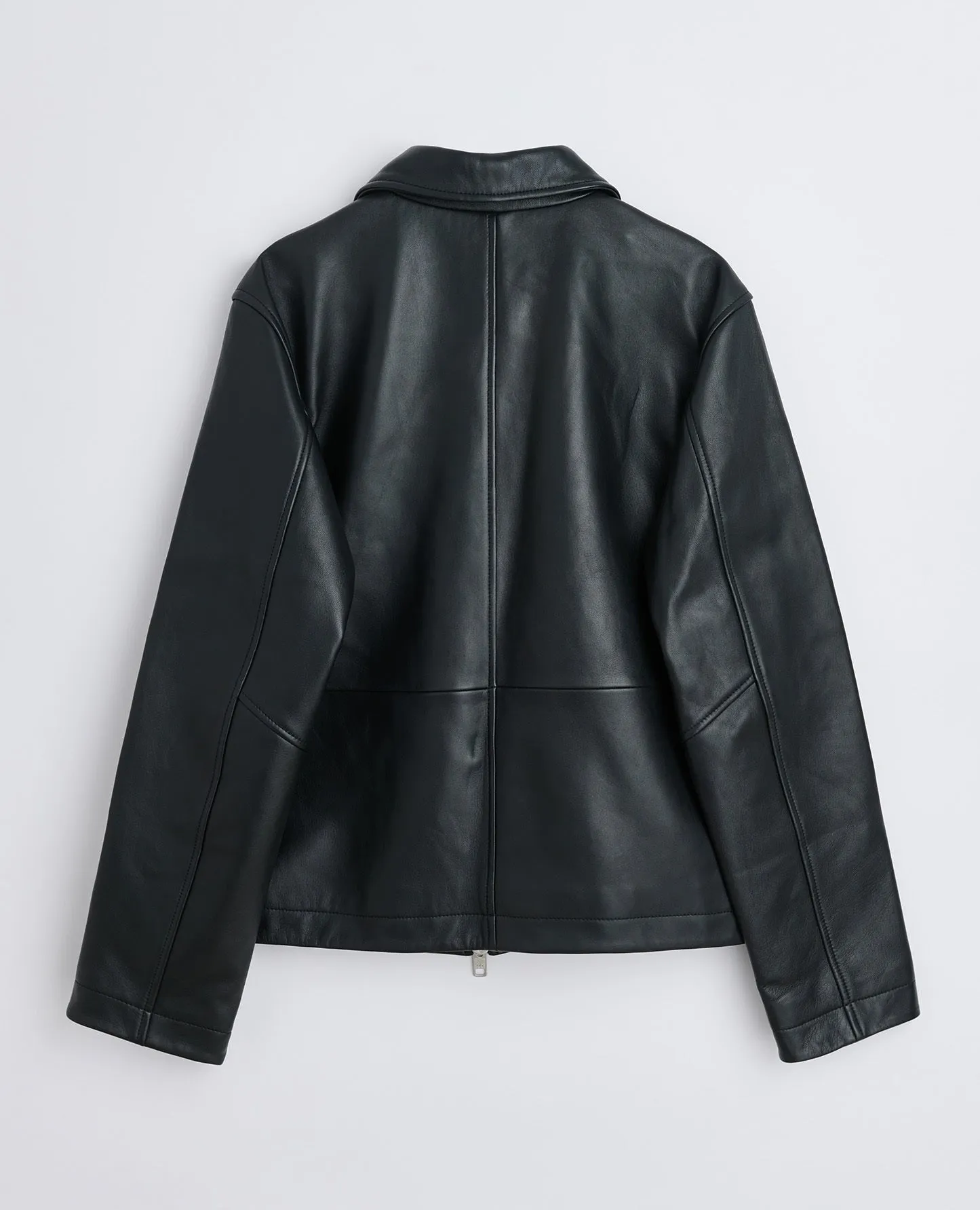 SHORT LEATHER JACKET BLACK