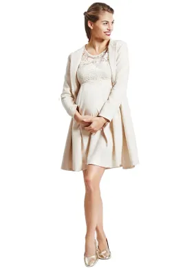 Tara Maternity Coat - Off White