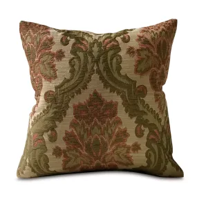 Textured Floral Damask Throw Pillow Cover 16x16