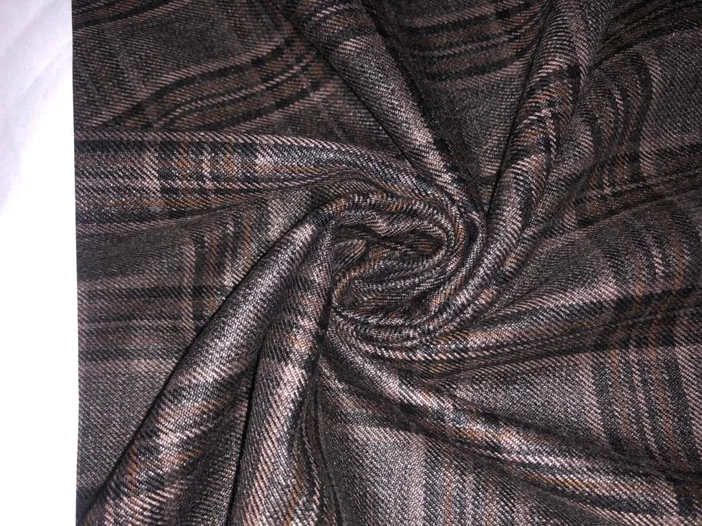 Tweed Suiting Heavy weight premium Fabric Plaids 58" wide available in 4 styles GREY/ BLACK/ GREEN PLAIDS LIGHT BROWN / DARK BROWN/ BLACK PLAIDS BLACK AND GREY PLAIDS CHARCOAL GREY/BLACK/BROWN PLAIDS[15692-15695]