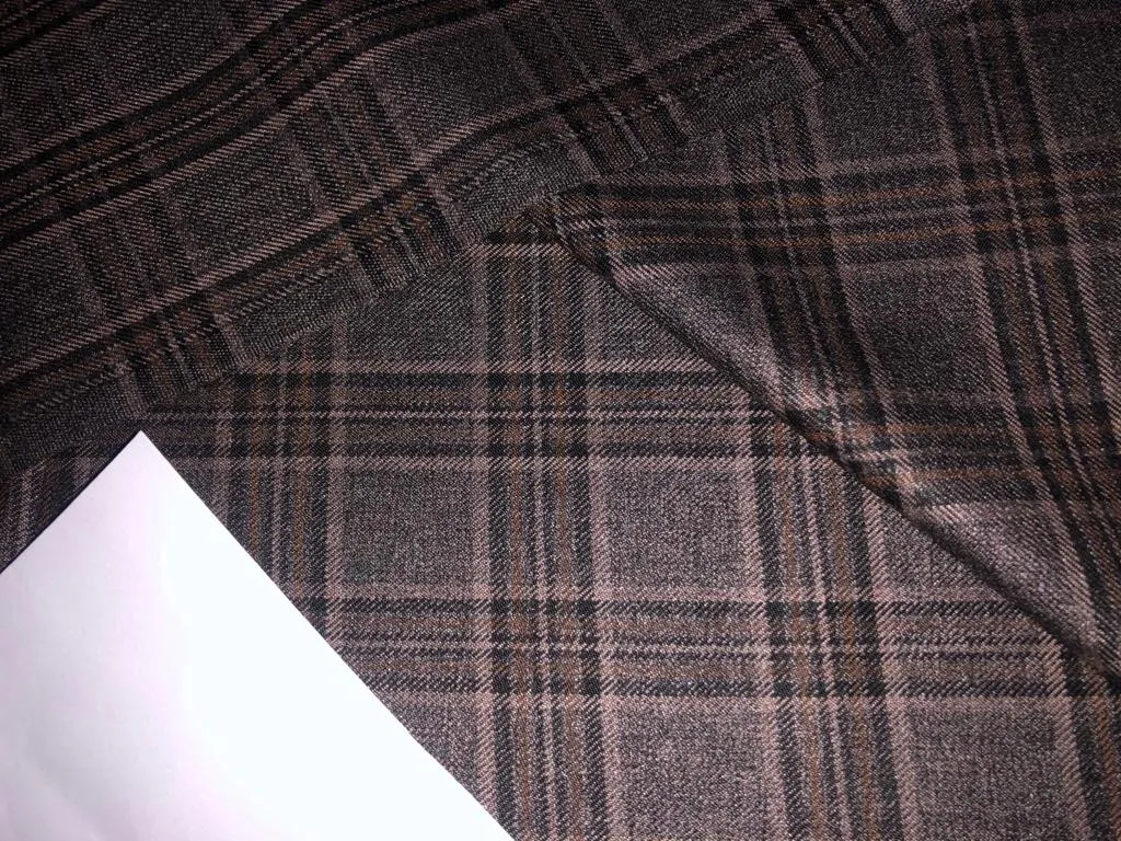 Tweed Suiting Heavy weight premium Fabric Plaids 58" wide available in 4 styles GREY/ BLACK/ GREEN PLAIDS LIGHT BROWN / DARK BROWN/ BLACK PLAIDS BLACK AND GREY PLAIDS CHARCOAL GREY/BLACK/BROWN PLAIDS[15692-15695]