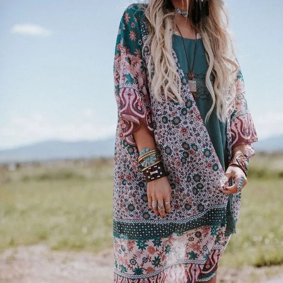 Vintage Western Boho Kimono