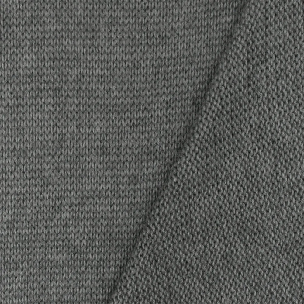 Warm Gray Solid Acrylic-Wool Jersey Sweater Knit Fabric