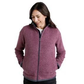 Weird Fish Ariana Eco Full Zip Grid Fleece Dark Violet