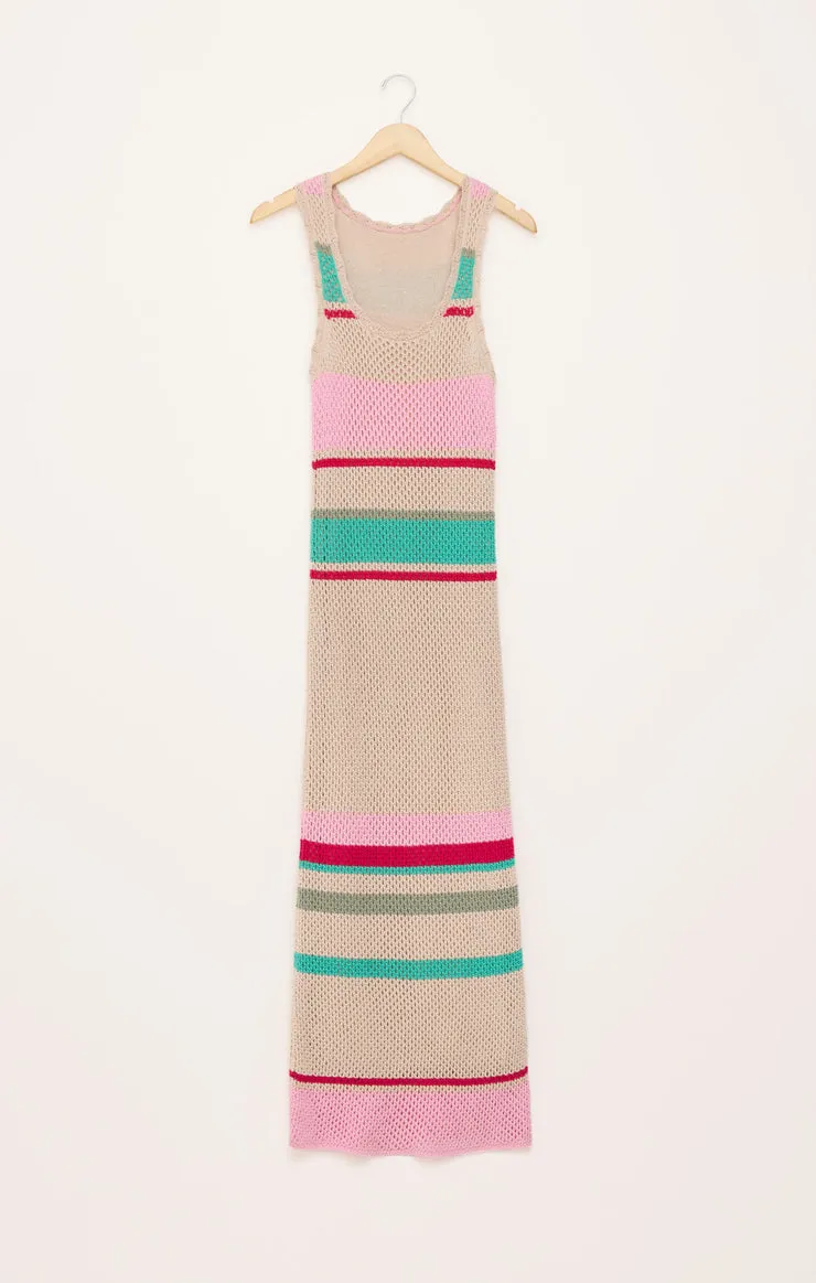 Z SUPPLY Ibiza Striped Crochet Knit Dress